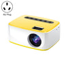 T20 320x240 400 Lumens Portable Home Theatre LED HD Proyector digital, la misma versión de pantalla, enchufe AU (blanco amarillo)