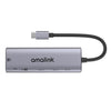 amalink 95126 tipo-C / USB-C a DUAL HDMI + 2 puertos USB + PD 3.0 Hub multifunción (gris)