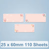 25 x 60 mm 110 hojas Papel de etiqueta de impresión térmica para Niimbot D101 / D11