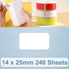 14 x 25 mm 240 hojas Etiqueta de impresión térmica Etiquetas engomadas de papel para Niimbot D101 / D11 (blanco)