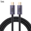 20Gbps USB 4 USB-C / Tipo-C Macho a USB-C / Tipo C Cable de datos trenzados masculinos, longitud del cable: 1m (negro)
