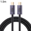 20GBPS USB 4 USB-C / Tipo-C Macho a USB-C / Tipo C Cable de datos trenzados masculinos, longitud del cable: 1.5m (negro)
