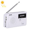 RD-638T Linterna de reproductor de radio AM / FM con energía solar de dos bandas con función Dynamo (blanco)