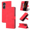 Para honrar 60 AZNS piel siente la textura de la pantorrilla de la carne de cuero horizontal de la caja del teléfono (rojo)