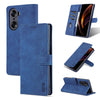 Para honrar 60 AZNS piel siente la textura de la pantorrilla de la carne de cuero horizontal de la caja del teléfono (azul)