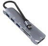 NK-3043H 6 en 1 USB-C / TIPO-C A TF / SD Slot + USB 3.0 + 3 USB 2.0 Adaptador femenino