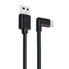 Macho USB a USB 3.2 GEN1 Tipo C Codo VR Cable de enlace para Oculus Quest 1/2, Longitud del cable: 3M (Negro)