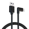 Macho USB a USB 3.2 GEN1 Tipo C Codo VR Cable de enlace para Oculus Quest 1/2, longitud del cable: 4m (negro)