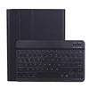 A11BS Lambskin Texture Case de cuero de teclado Bluetooth ultra delgado con soporte para bolígrafo y luz de fondo para iPad Air 5 2022 / Air 4 2020 10.9 y Pro 11 pulgadas 2021/2020/2018 (negro)