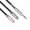 TC030YTR048-03 Cable de audio bifurcado macho a doble RCA hembra de 6,35 mm, longitud: 30 cm