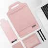 Bolso portátil de la computadora portátil del soporte del soporte del soporte de plataforma multifuncional de 13 pulgadas (rosa)