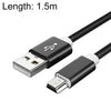 5 PCS Mini USB a USB Un cable de carga / carga tejida para MP3, Cámara, DVR del automóvil, Longitud: 1.5m (Negro)