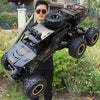 4WD Aleación de gran tamaño Seis Wheel Vehicle RC Car (Negro)