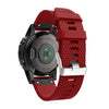 Para la banda de reloj de silicona de Garmin Fenix 5s (rojo)