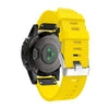 Para la banda de reloj de silicona de Garmin Fenix 5s (amarillo)
