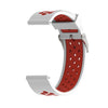 Para Garmin Forerunner 245 Strap de dos tonos (blanco + rojo)
