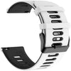 Para Garmin Forerunner 245 Banda de reloj de silicona de dos tonos (blanco + negro)