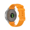 Para Garmin Vivoactive 4S Small Plaid Silicone Watch Band (naranja)