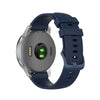 Para Garmin Vivoactive 4S Small Plaid Silicone Watch Band (azul marino)