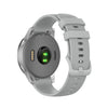 Para Garmin Vivoactive 4S Small Plaid Silicone Watch Band (Gray)