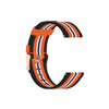 Para Galaxy Watch 42mm correa de reloj de lona de nailon (negro naranja)