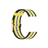 Para Galaxy Watch 42mm correa de reloj de lona de nailon (negro amarillo)