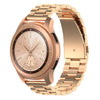 Para Galaxy Watch 42 mm Correa de reloj de acero con tres perlas (oro rosa)