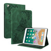 Case de tableta de cuero en relieve de mariposa para iPad 9.7 pulgadas 2017/2018 (verde)