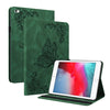 Case de tableta de cuero en relieve de mariposa para iPad Mini 2019/4/3/2/1 (verde)