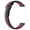 Para Huami Amazfit Youth Edition correa de reloj de silicona de dos tonos (negro rojo)