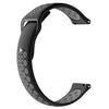 Para Huami Amazfit Youth Edition Correa de reloj de silicona de dos tonos (gris negro)