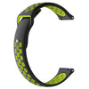 Para Huami Amazfit Youth Edition correa de reloj de silicona de dos tonos (lima negra)