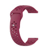 Para Huami Amazfit Youth Edition correa de reloj transpirable de silicona (vino tinto)