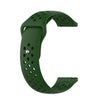 Para Huami Amazfit Youth Edition correa de reloj transpirable de silicona (verde militar)