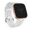 Para Fitbit Versa 2 banda de reloj de silicona transpirable (blanco)