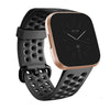 Para Fitbit Versa 2 banda de reloj de silicona transpirable (negro)