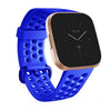 Para Fitbit Versa 2 banda de reloj de silicona transpirable (azul)