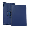 Para Lenovo M10 Plus 3rd Litchi Texture 360 grados de caja de cuero de rotación con soporte (azul oscuro)
