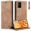 Para Galaxy A51 CaseMe Estuche de cuero con tapa horizontal multifuncional, con ranura para tarjeta, soporte y billetera (marrón)