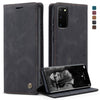 Para Galaxy S20 CaseMe Estuche multifuncional de cuero con tapa horizontal, con ranura para tarjeta, soporte y billetera (negro)