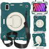 Para iPad Mini 2021 Silicona + PC Case de tableta de protección de cuerpo completo con soporte y correa (verde oscuro)