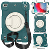 Para iPad Mini 4 2015/mini 2019 Silicone + PC Case de tableta de protección de cuerpo completo con soporte y correa (verde oscuro)