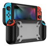 Mango de juego GamePad TPU+PC Case de protección para Switch OLED (negro)