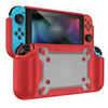 Mango de juego GamePad TPU+PC Case de protección para Switch OLED (rojo)