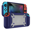 Mango de juego GamePad TPU+PC Case de protección para Switch OLED (Azul)
