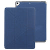 Mutural King Kong Serie Soporte de deformación Case de tableta de cuero para iPad 9.7 2018 /2017 (azul)