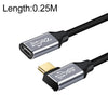 25 cm 10GBPS USB-C / Type-C Femenino a Cable de extensión de transmisión de datos de carga de codo masculino a macho