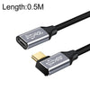 50 cm 10GBPS USB-C / Type-C Femenino a Cable de extensión de transmisión de datos de carga de codo masculino a macho