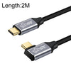 2M 10GBPS USB-C / Type-C Cable de transmisión de datos de carga de codo masculino a macho