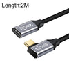 2M 10GBPS USB-C / Type-C Femenino a Cable de extensión de transmisión de datos de carga de codo masculino